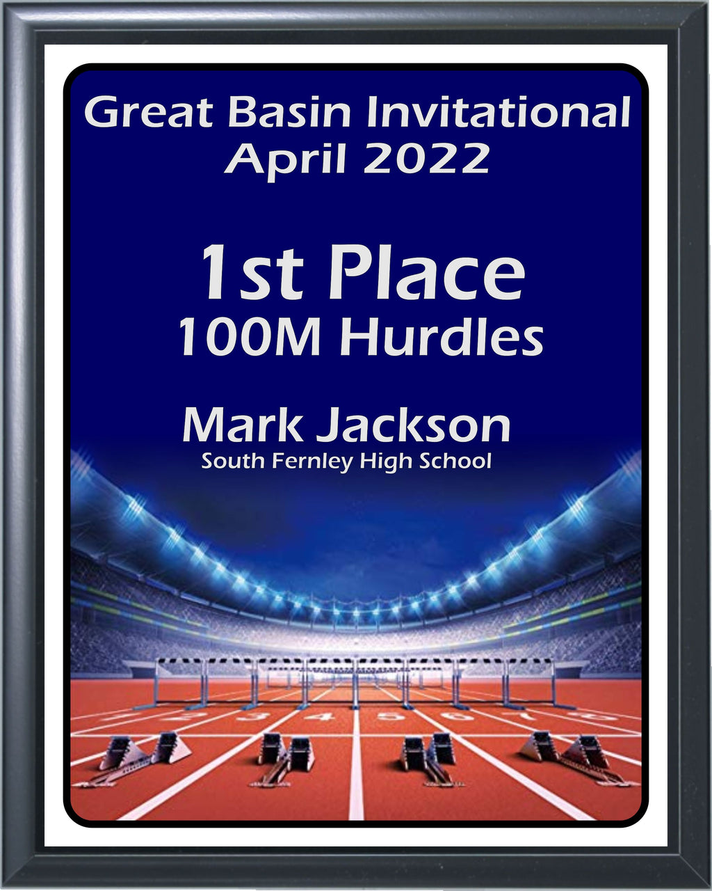 Evening Track Plaque