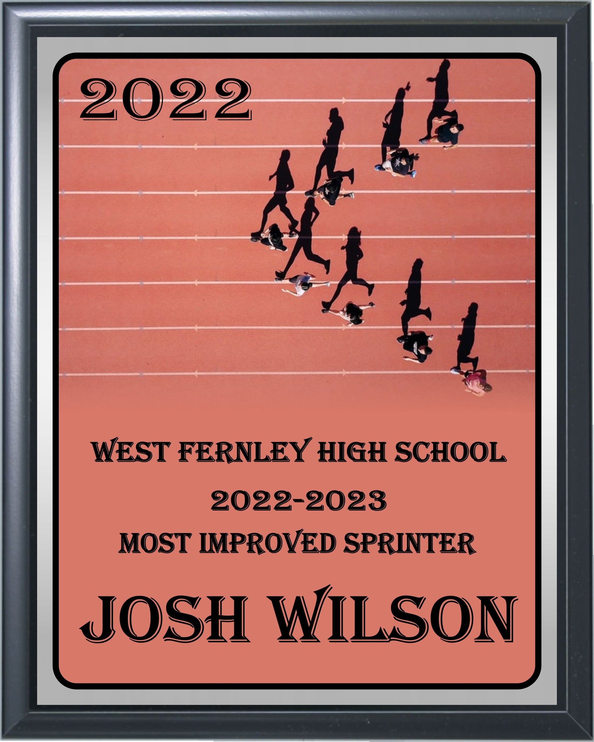 Runners in Lanes Plaque
