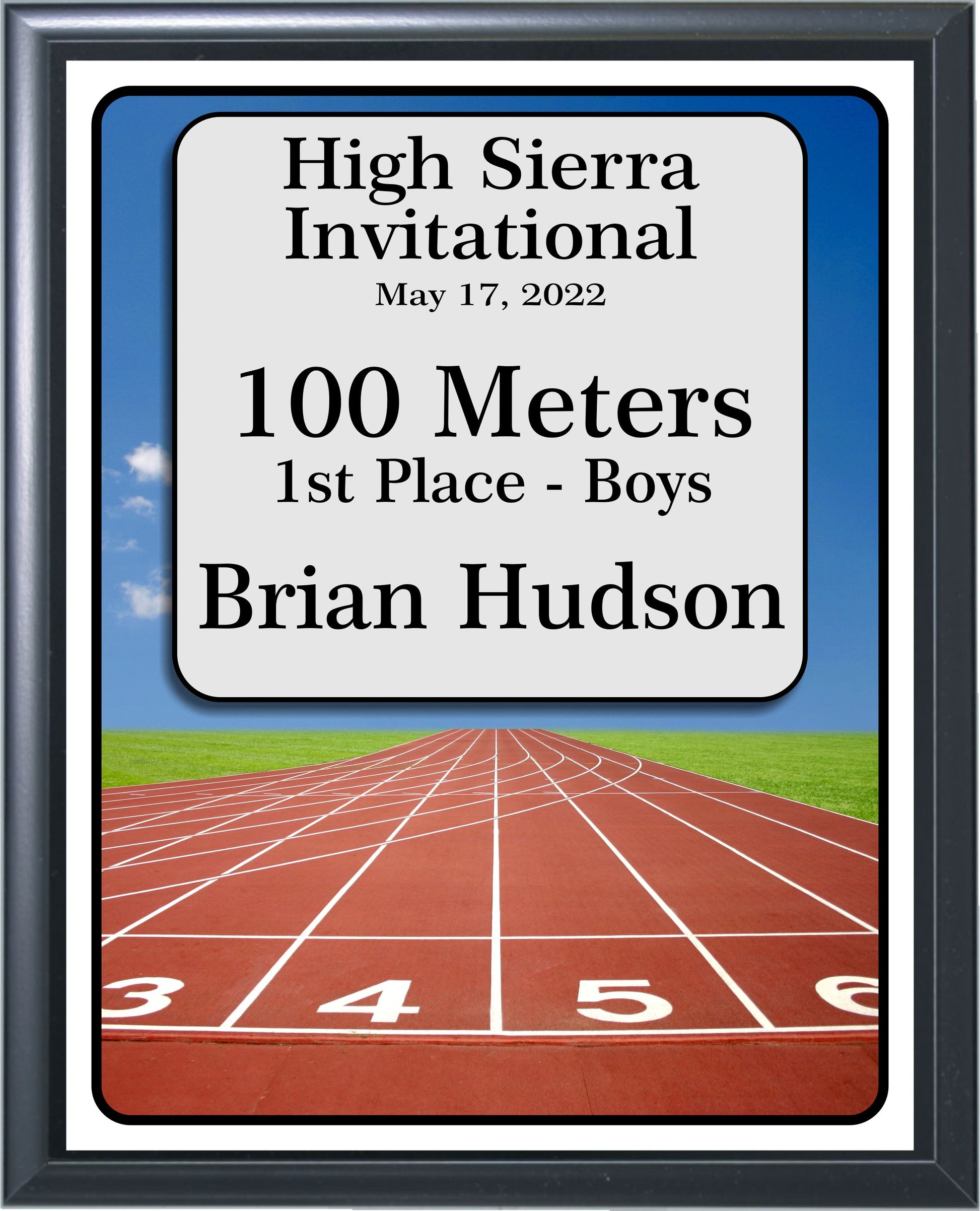 Clear Skies Track Plaque