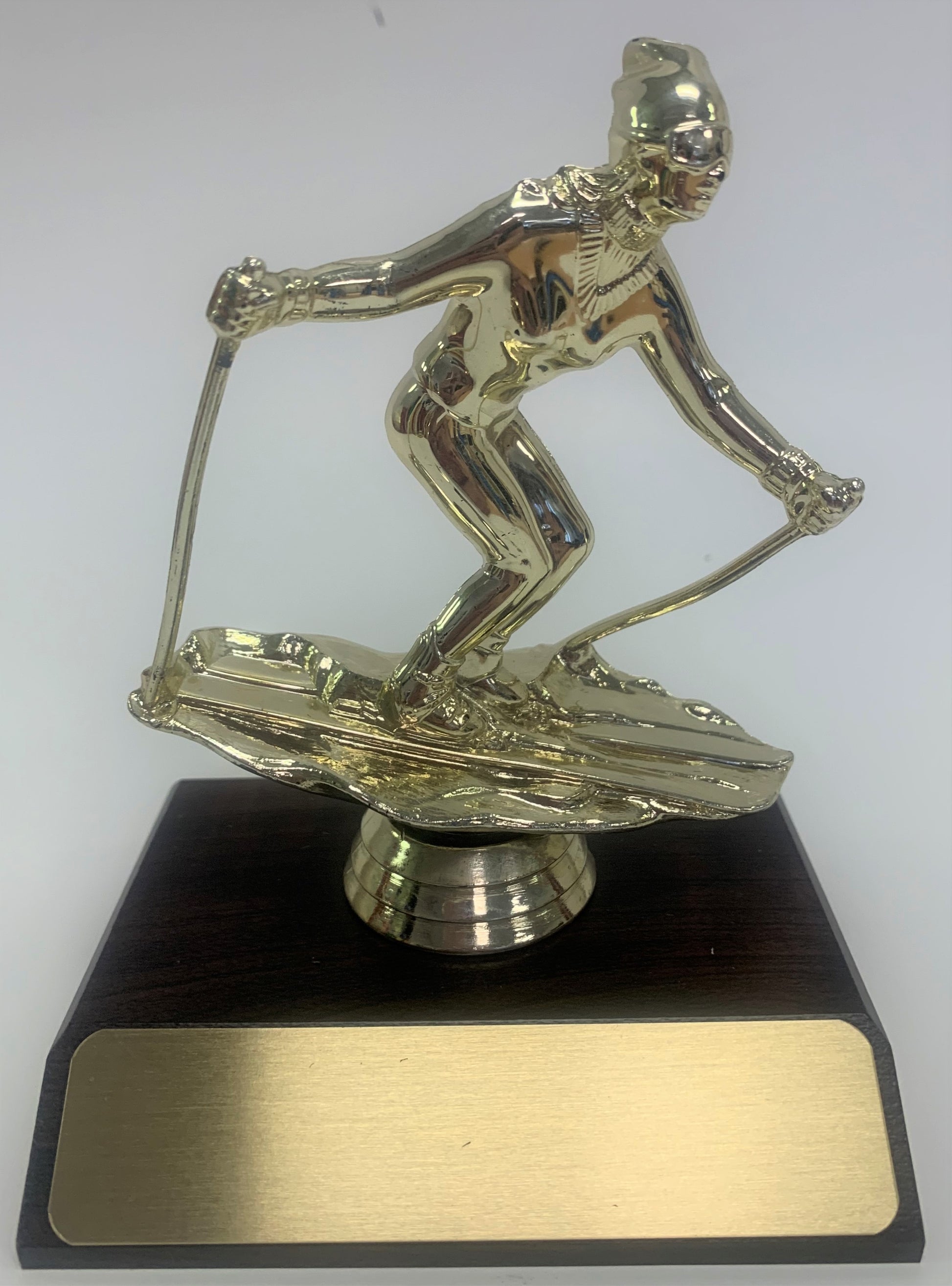 Trophy with Wide Wood Base