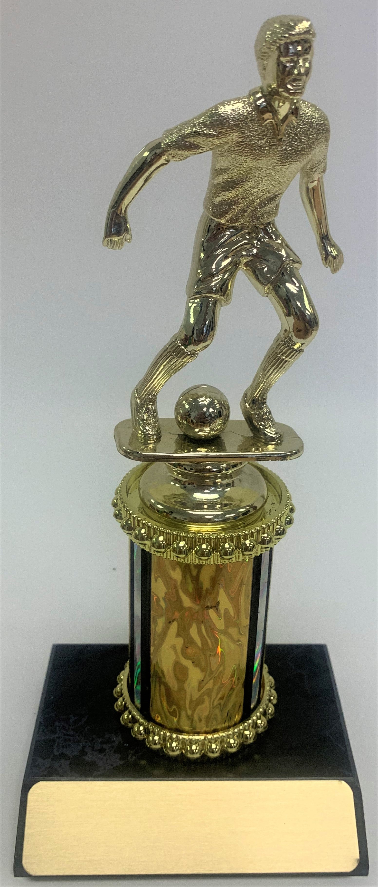 Trophy with Wide Wood Base and 3” of Column