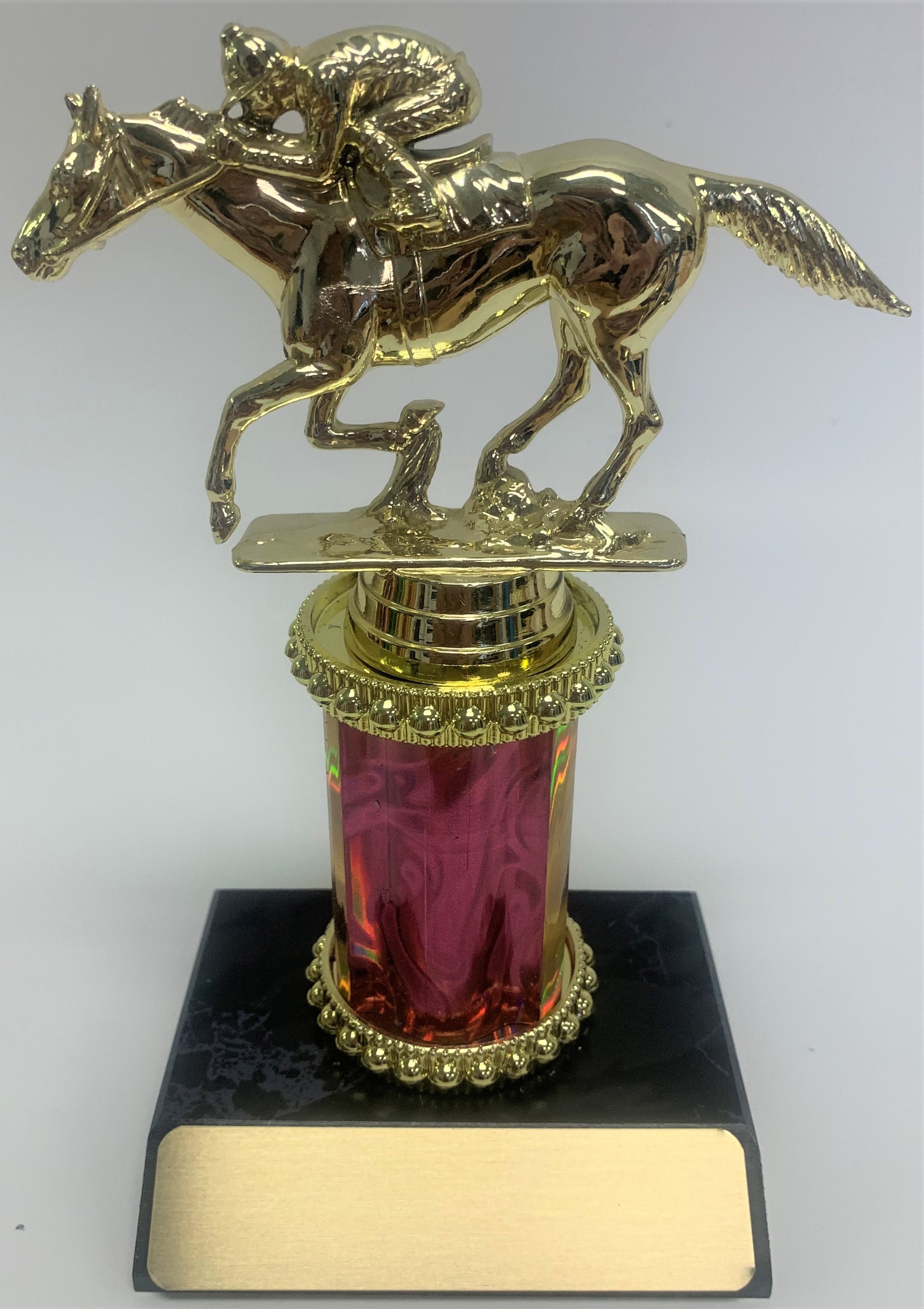 Trophy with Wide Wood Base and 3” of Column