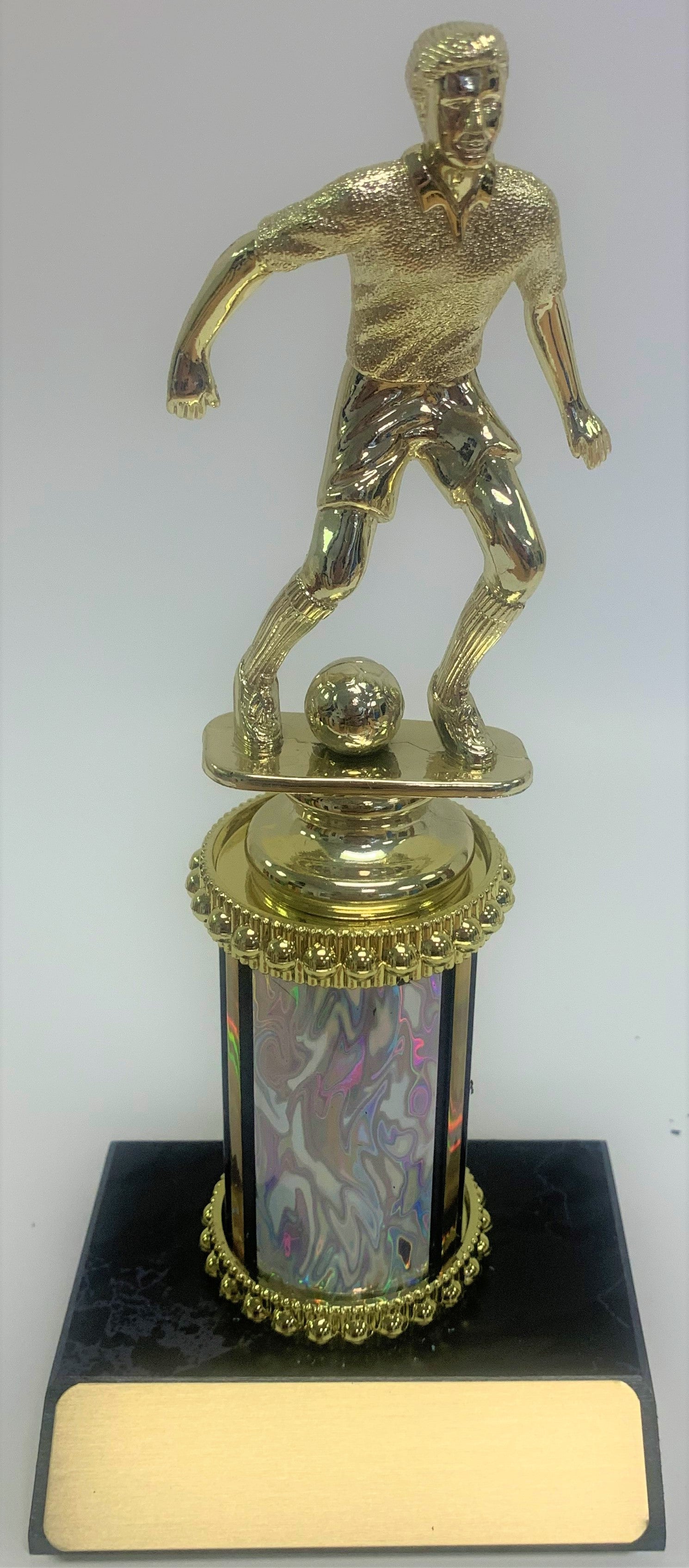 Trophy with Wide Wood Base and 3” of Column