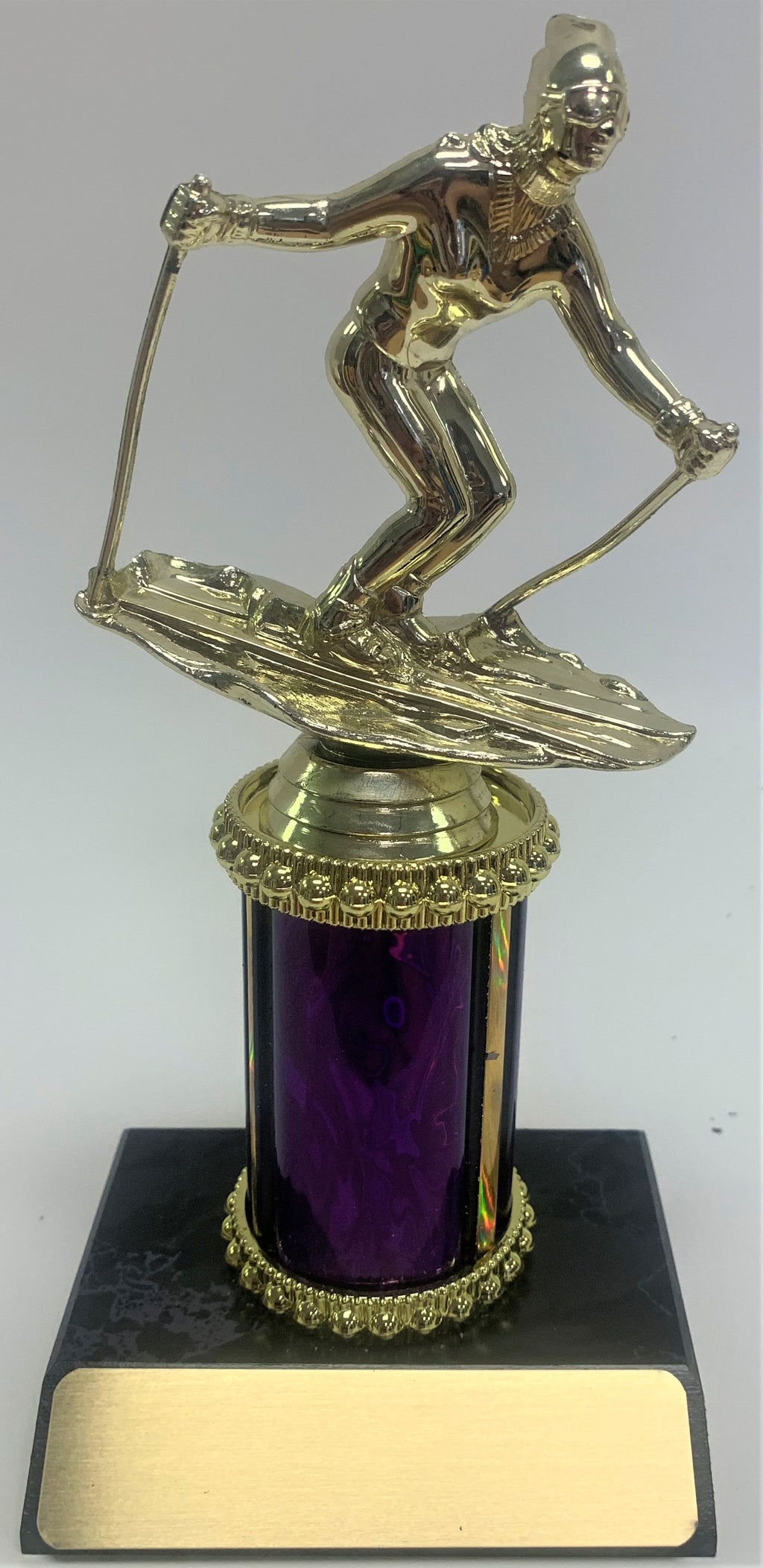 Trophy with Wide Wood Base and 3” of Column