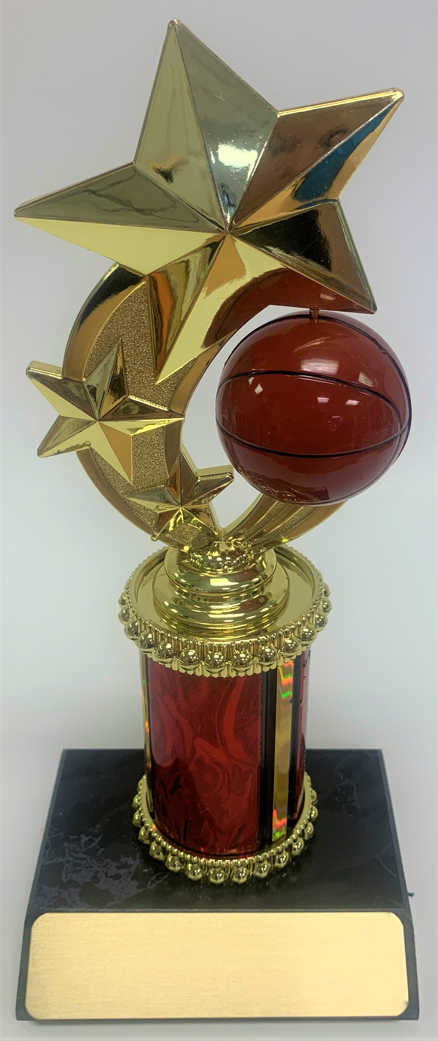 Trophy with Wide Wood Base and 3” of Column
