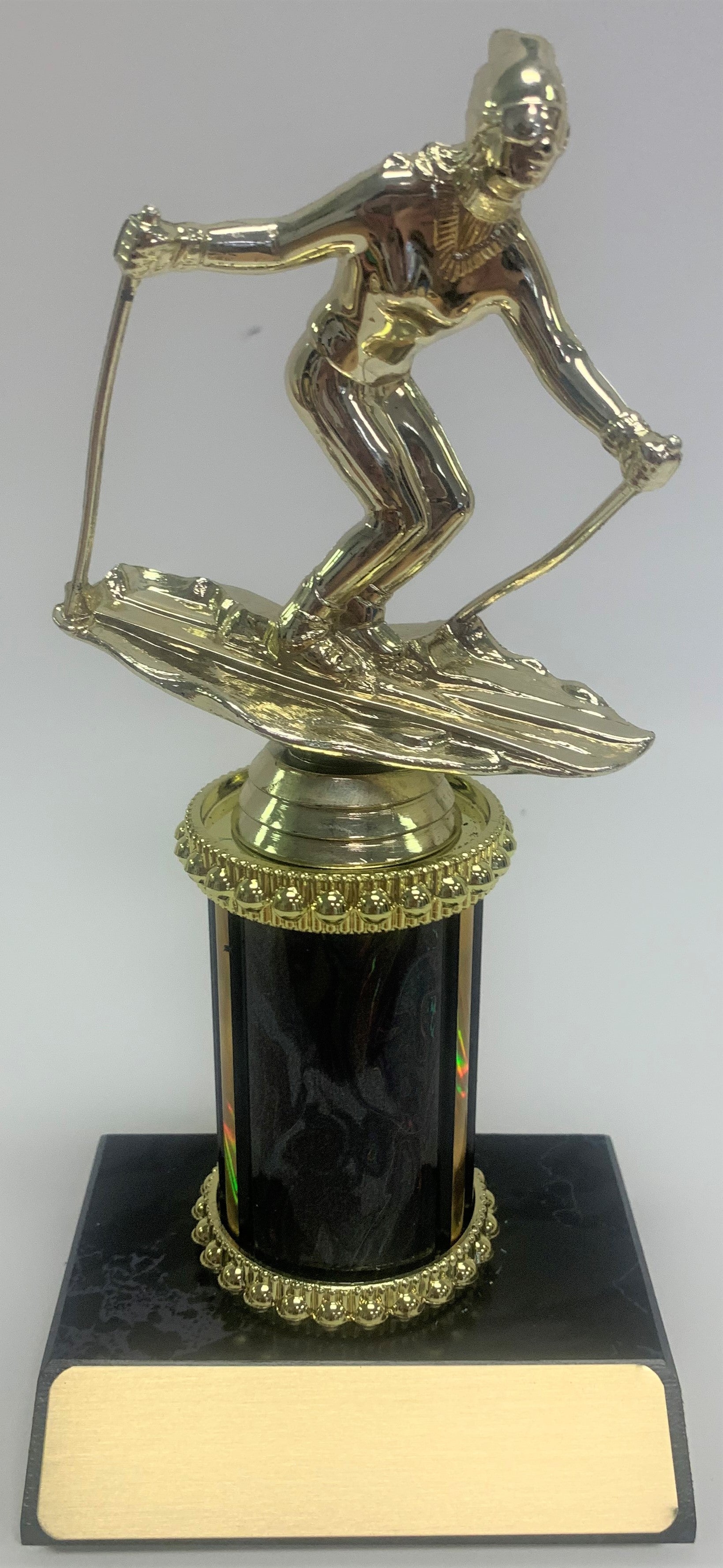 Trophy with Wide Wood Base and 3” of Column
