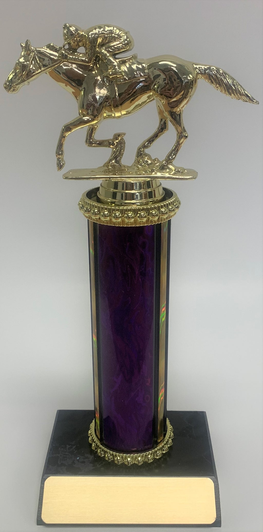 Trophy with Wide Wood Base and 6” of Column