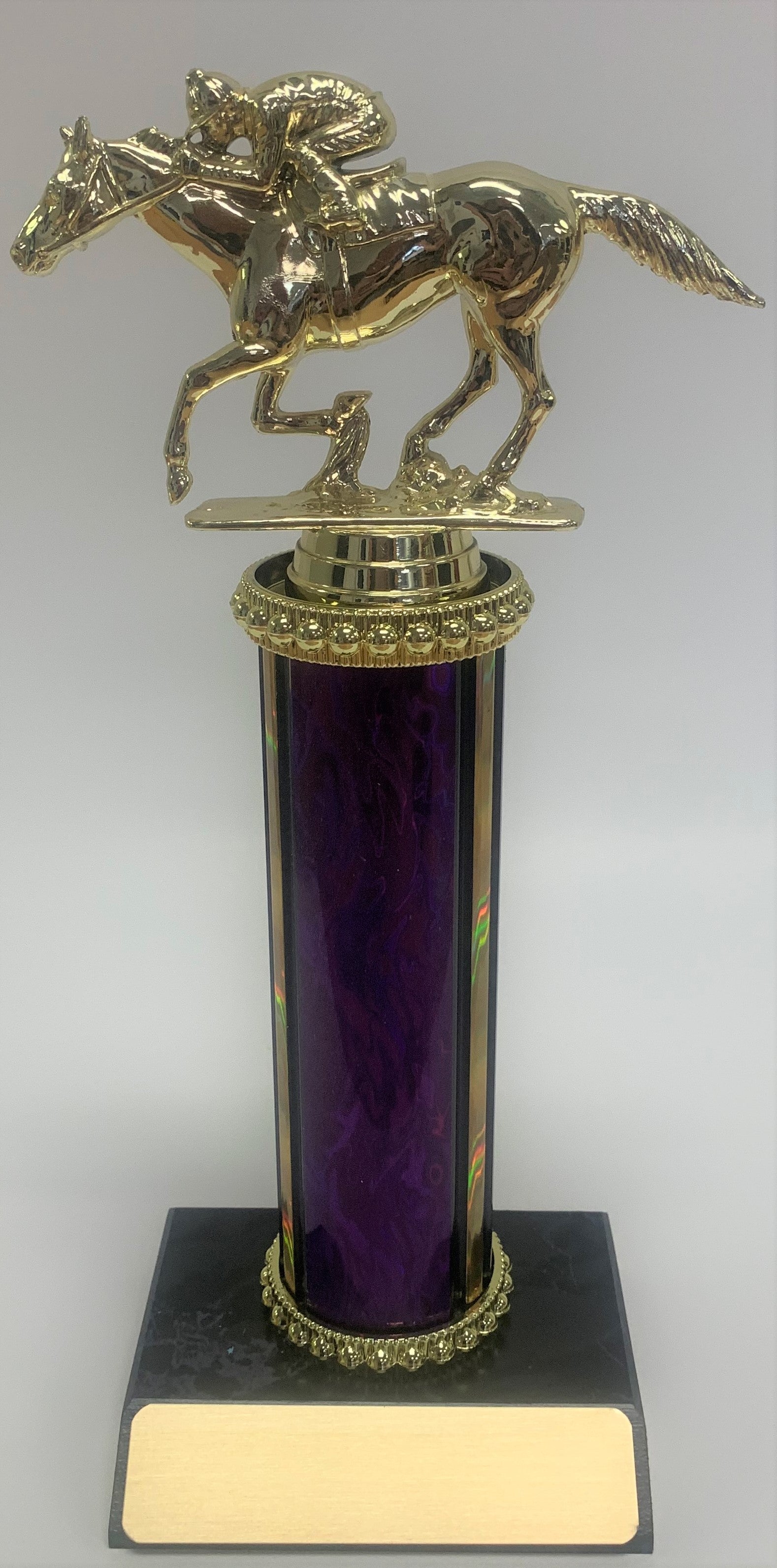 Trophy with Wide Wood Base and 6” of Column