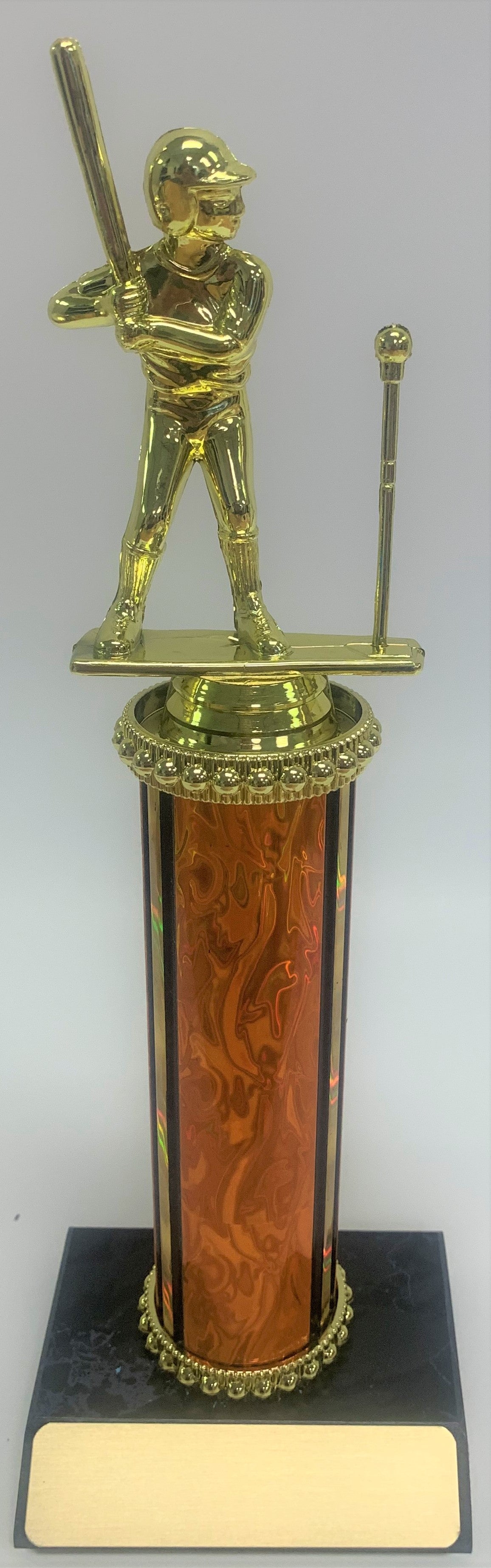 Trophy with Wide Wood Base and 6” of Column