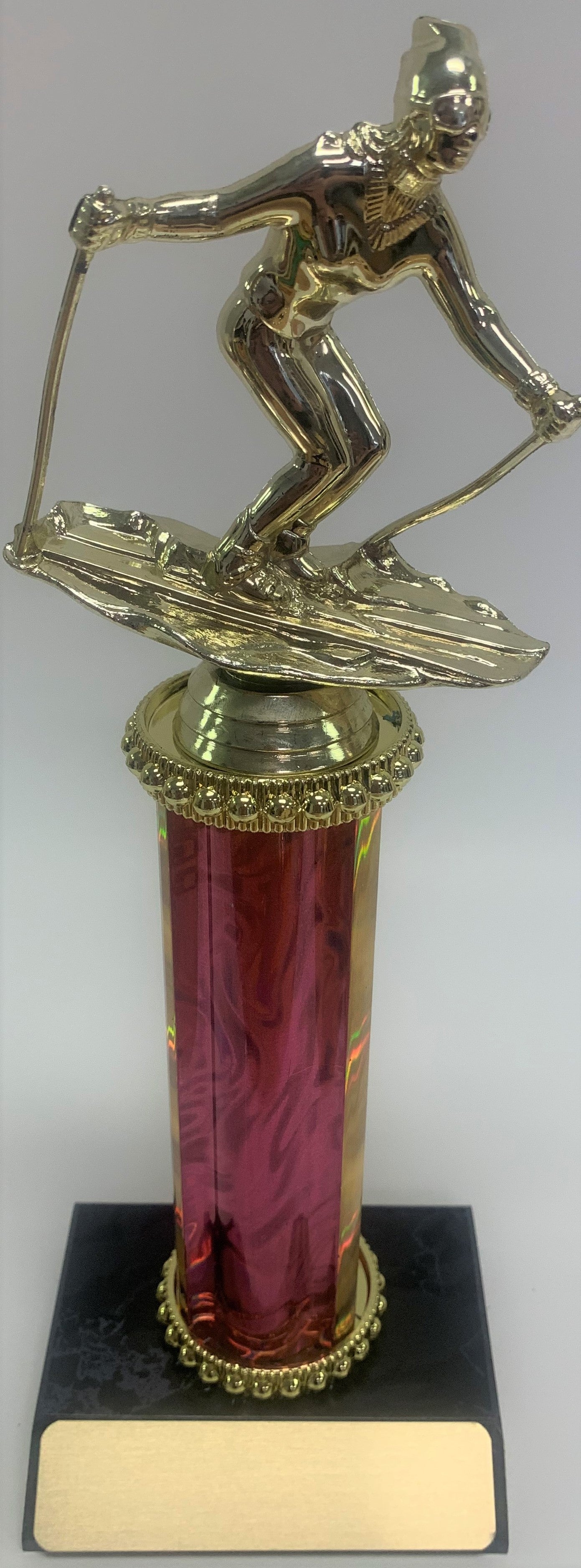 Trophy with Wide Wood Base and 6” of Column