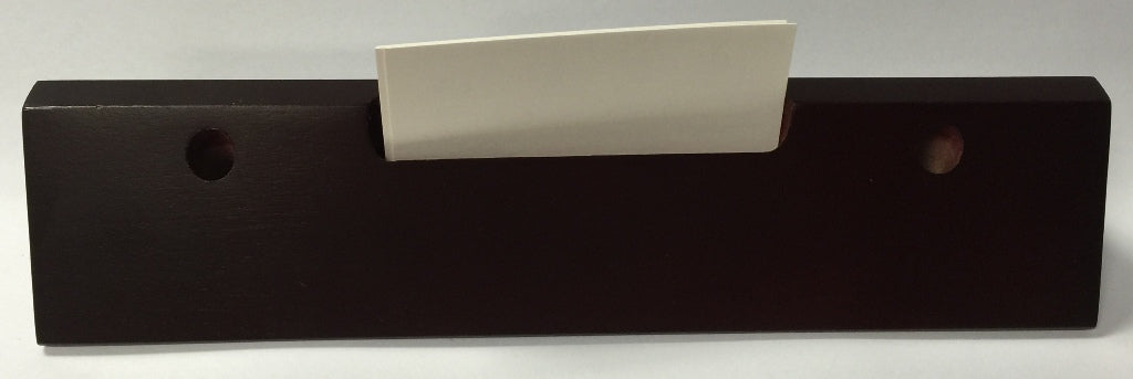 Mahogany Desk Wedge with Slots For Business Cards/Pens