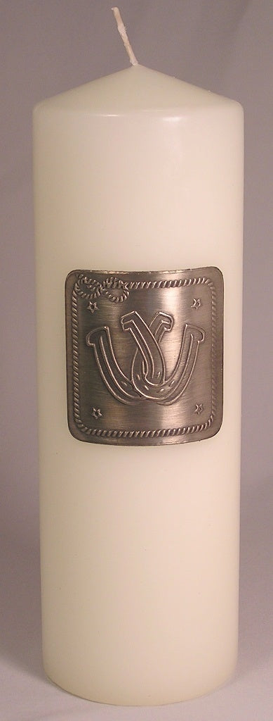 Unity Candle with Silver Plate