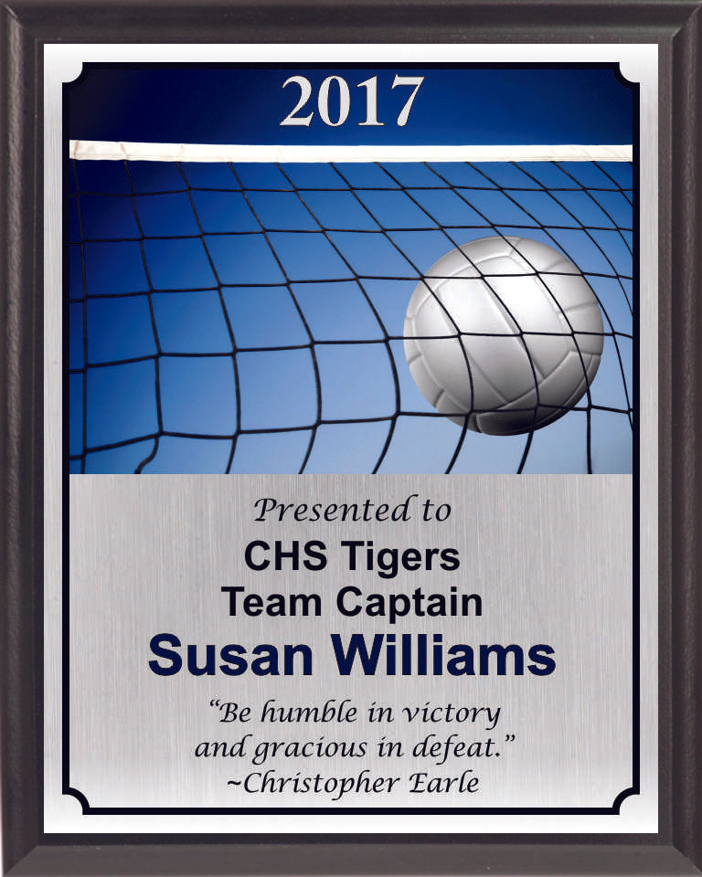 Ball in Net Volleyball Plaque