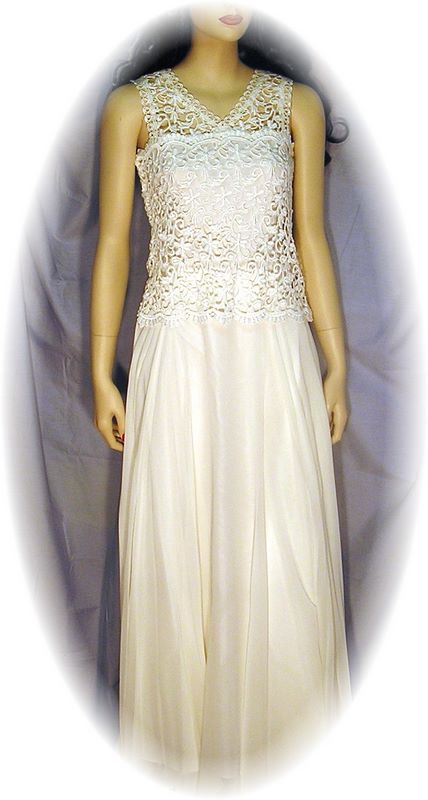 Heavy Lace Short Tank in Ivory