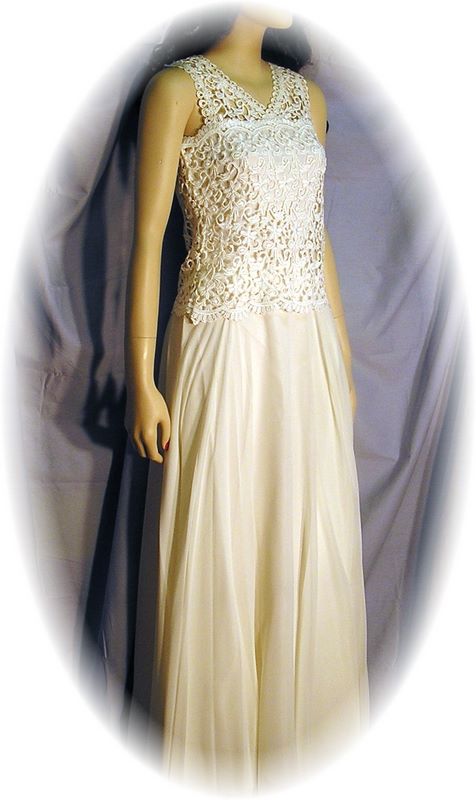 Heavy Lace Short Tank in Ivory