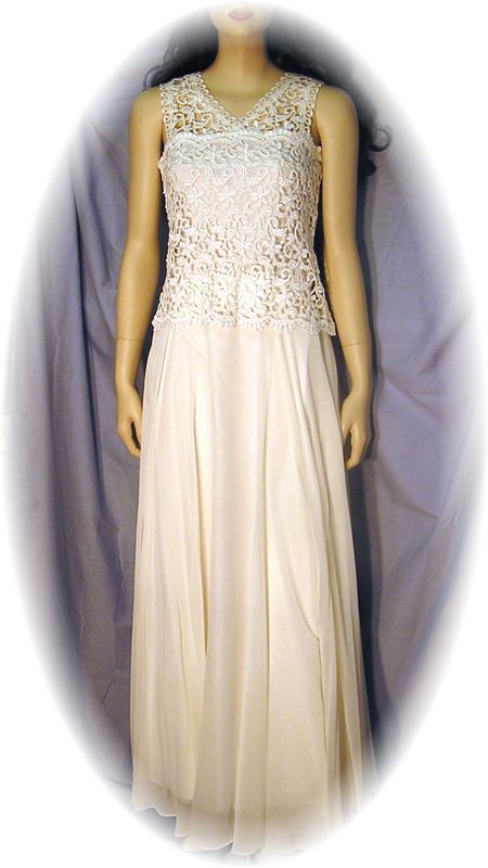 Heavy Lace Short Tank in Ivory