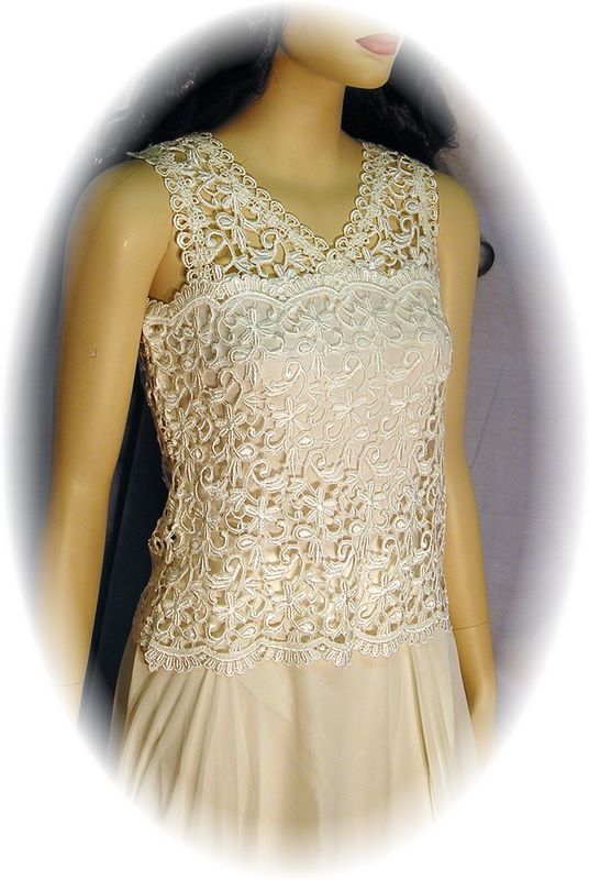 Heavy Lace Short Tank in Ivory