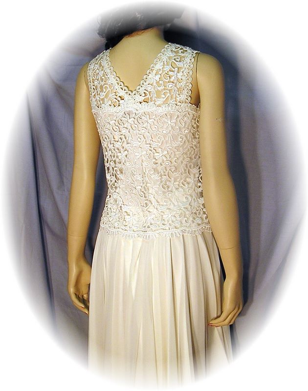 Heavy Lace Short Tank in Ivory