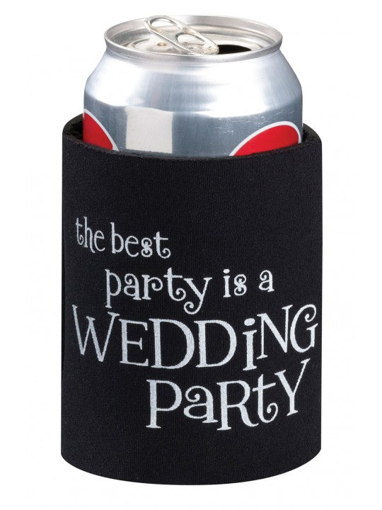 Black Wedding Party Can Koozie