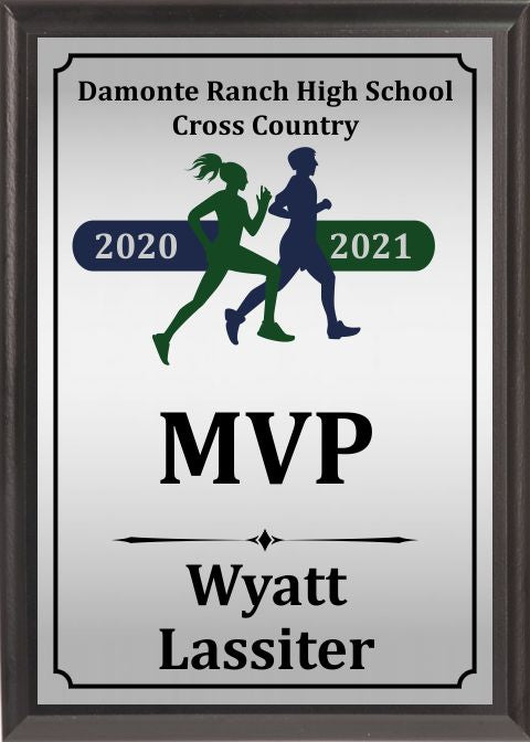 School Colors Cross Country Plaque