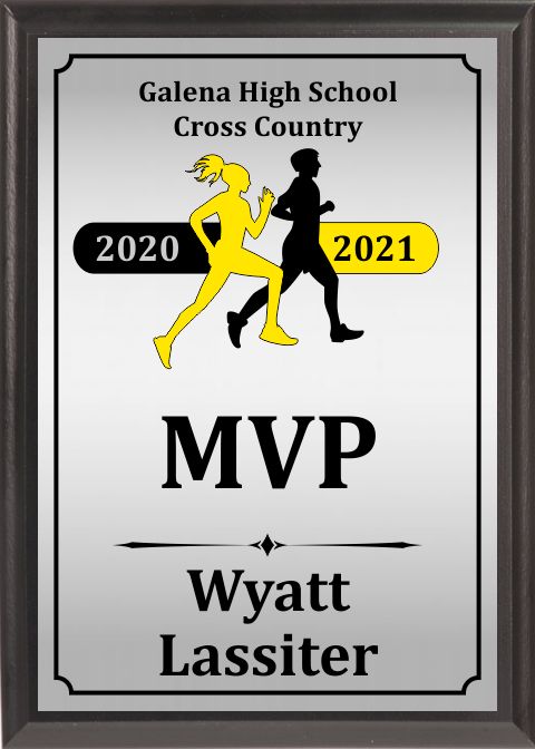 School Colors Cross Country Plaque