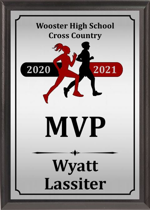 School Colors Cross Country Plaque