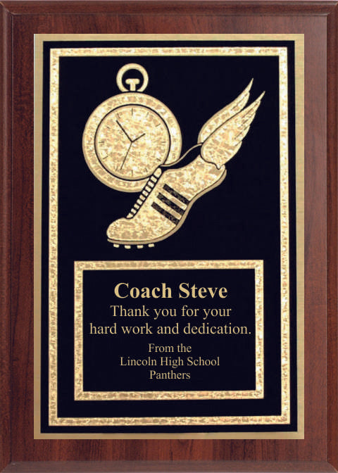 5x7 Economy Plaque with Engraved Track Plaque Plate
