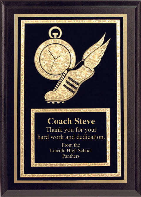 5x7 Economy Plaque with Engraved Track Plaque Plate